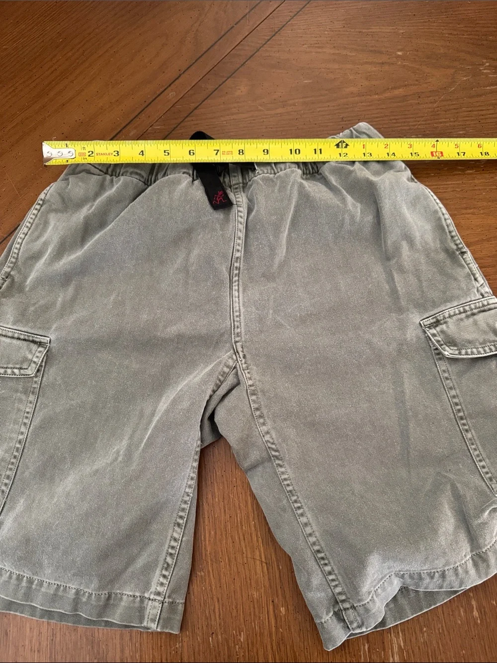 VTG Gramicci Belted Shorts Climbing Military Olive Green Hiking Unisex Large EUC